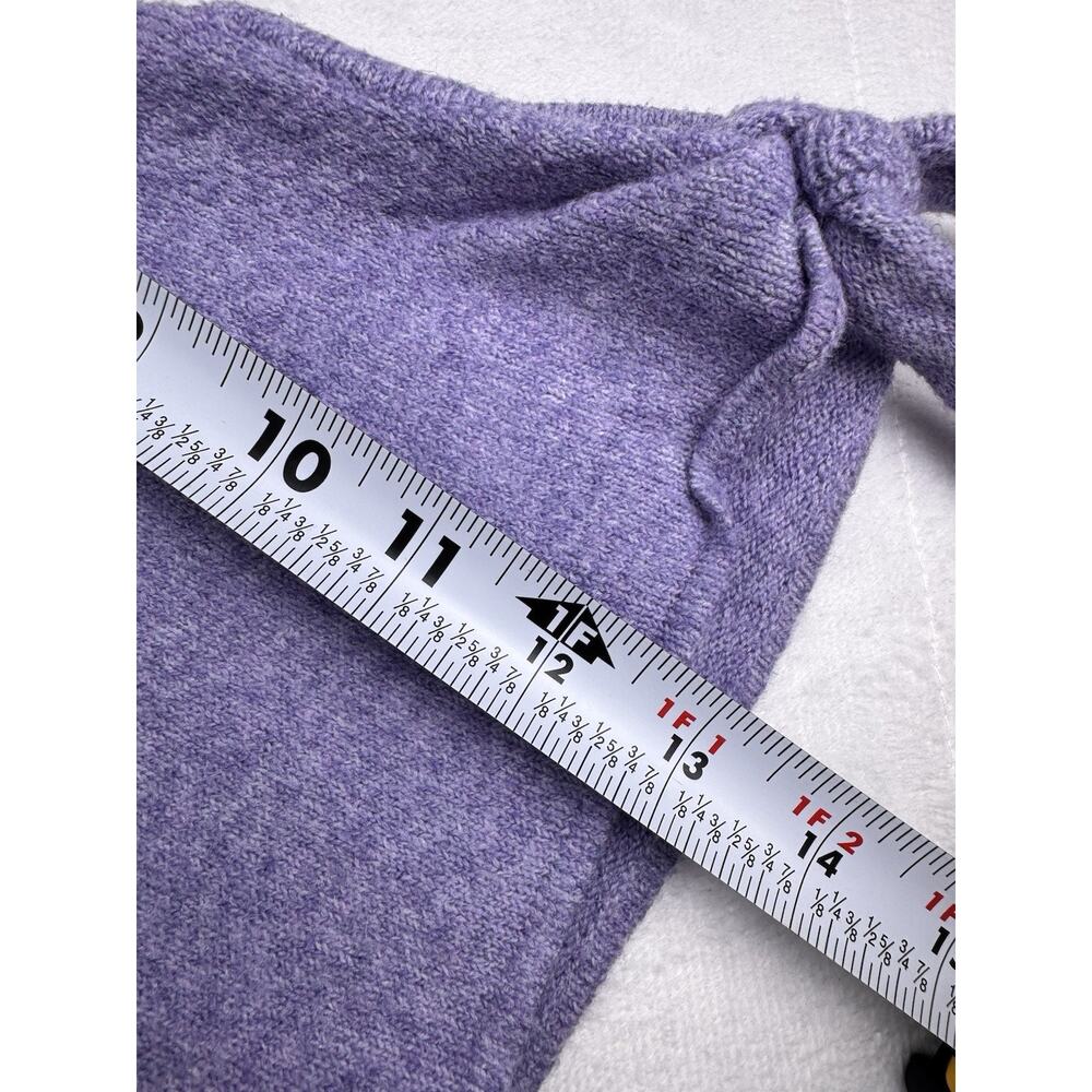 LOFT Women’s Small Lilac Boat Neck Pullover Sweater Cotton Blend 3/4 Tie Sleeve - Picture 8 of 9